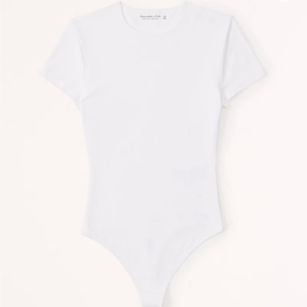 Abercrombie White M Short Sleeve Bodysuit NWT